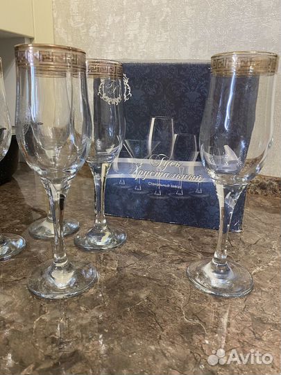 Хрустальные фужеры для шампанского