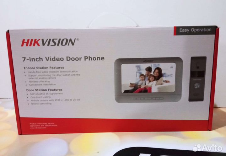 Цветной видеодомофон новый,Hikvision с выз панелью