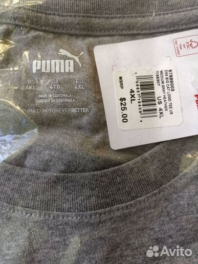 Футболки Puma Оригинал USA Большие 4XL