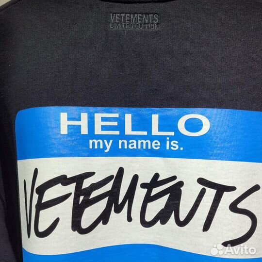 Черный свитшот Vetements женский