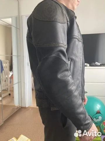 Мотокуртка кожаная мужская