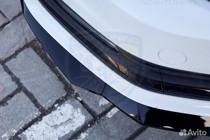 Накладка на передний бампер фольксваген поло