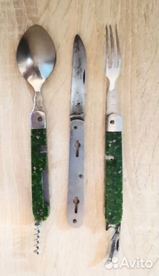 Туристический набор ложка вилка нож 