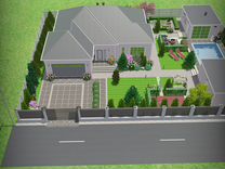 дача на склоне. монтвилл ландшафтный. красивый домик с садом. ваш дом участки. дом с участком.