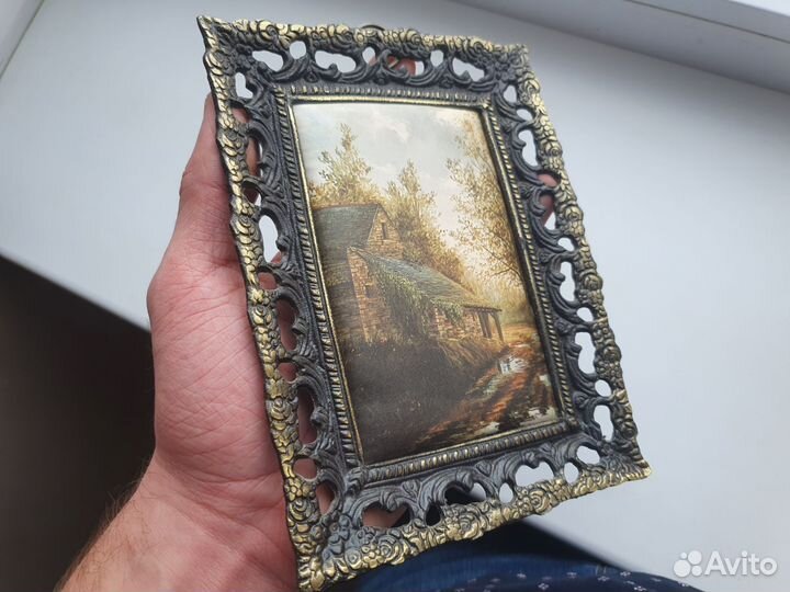 Шелкография домик в деревне