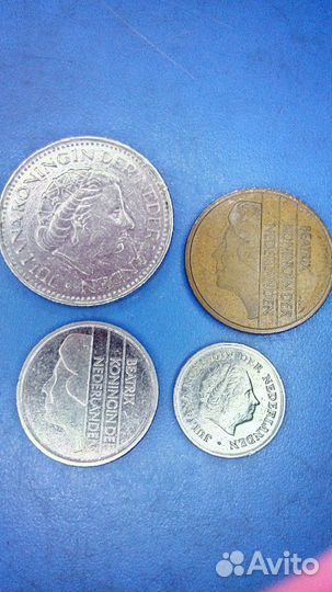 Монеты Нидерланды 4шт