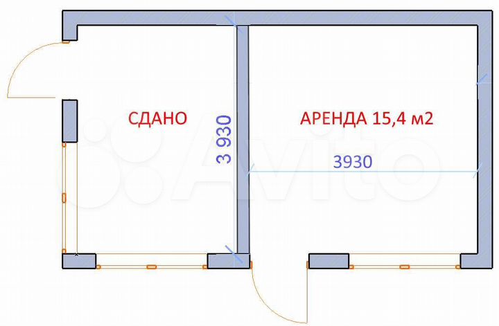 Торговая площадь, 15.4 м²