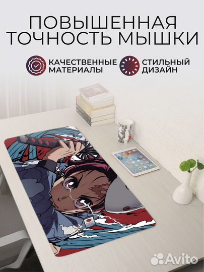 Игровой Аниме коврик для мыши 800*300*3 мм