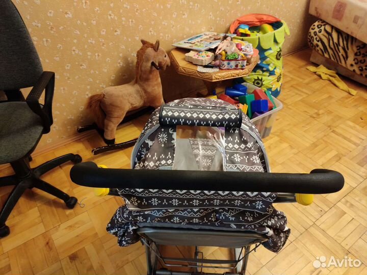 Детские санки коляска с колесами