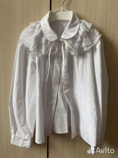 Школьная блузка на девочку 128 134