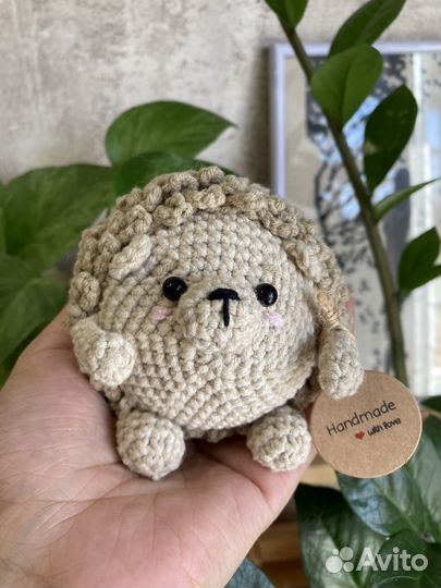 Игрушка вязаная ёжик