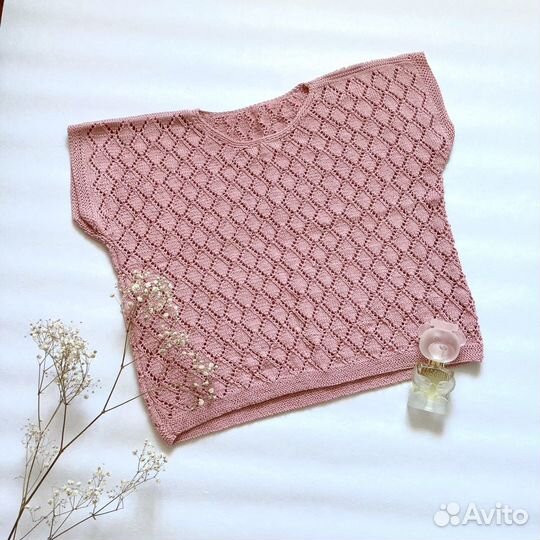 Легкая блузка оверсайз hand made 42-46