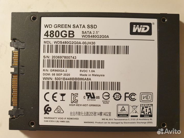 SATA III SSD диск WD Green 480gb 2.5 и plextor 128