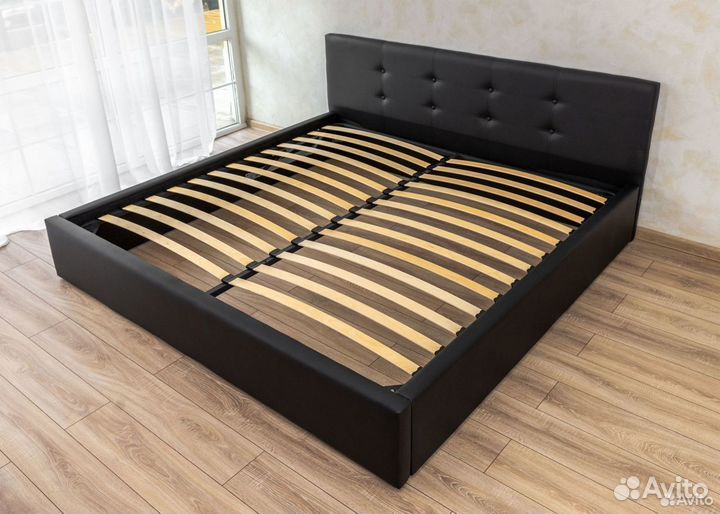 Кровать с подъемным механизмом 200х200 Роза черная