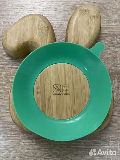Бамбуковая тарелка на присоске