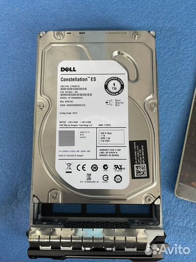 Серверный HDD Dell 3 тб SAS, б/у
