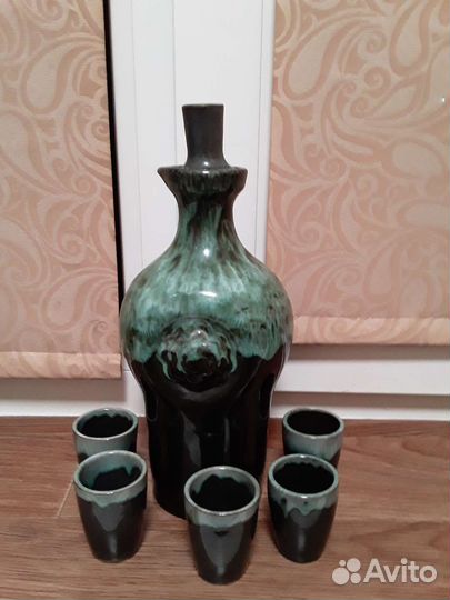 Графины. штофы. зеленое стекло СССР