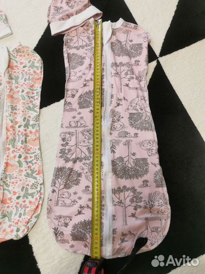 Пеленка (кокон на молнии) с чепчиком (шапочкой)