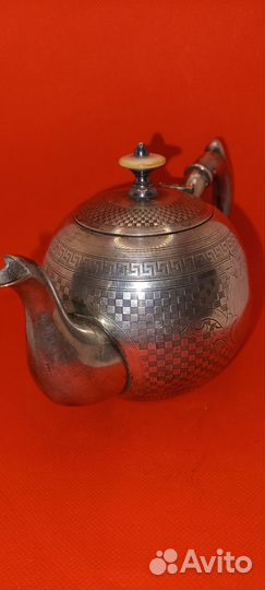 Старинный чайник серебрение гоблин Варшава19в
