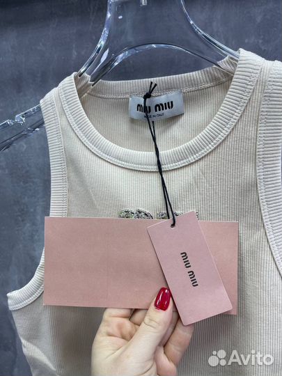 Майка топ MIU MIU премиум