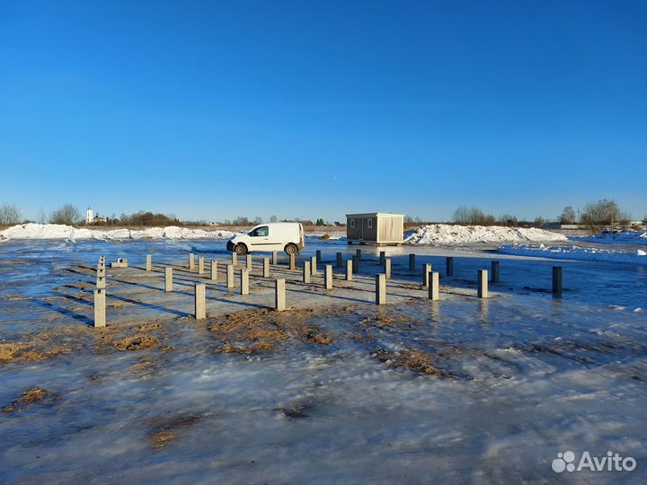 Свайный фундамент / Фундамент на жб сваях