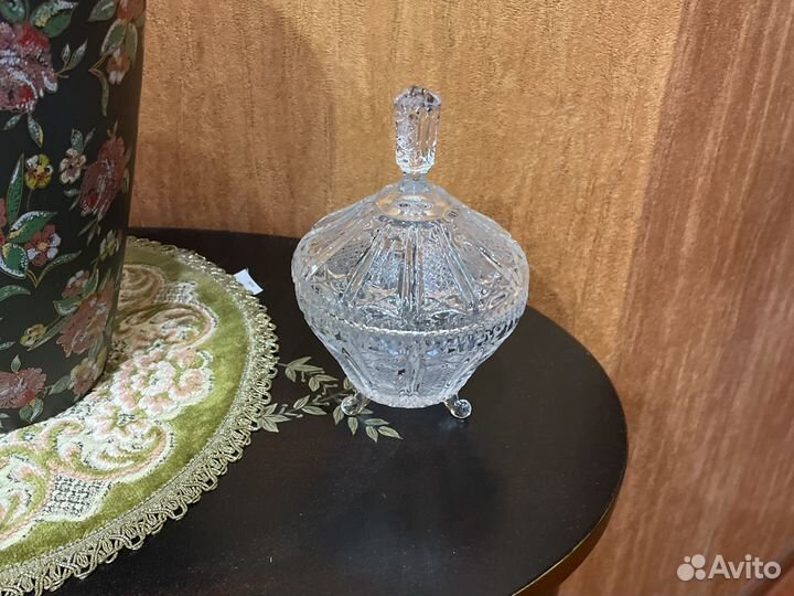 Кувшин и стаканы богемия, хрусталь чешский