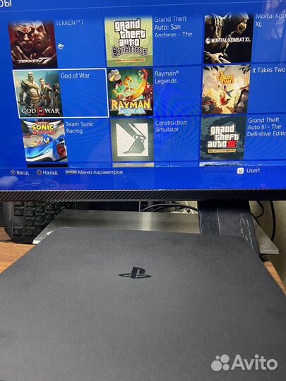 Прошитая Playstation 4 slim + много игр