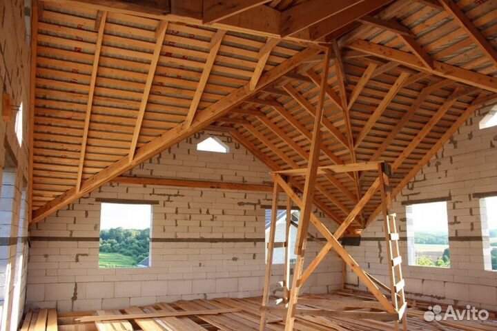 Строительство крыши дома