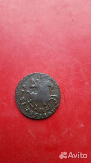 Монета 1копейка 1710-1714 Петра 1