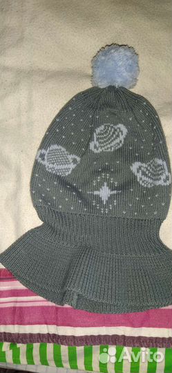 Шапка шлем журавлик осень 48-50