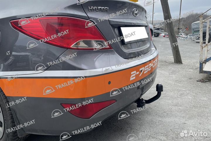 Фаркоп Hyundai Solaris I седан/хетчбек 2011-2017, рама и крюк шар 50 мм, 49166