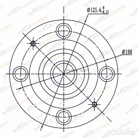 Korwin kwah0004 Ступица колеса korwin задняя Chevr