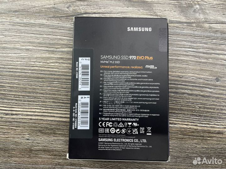 SSD Samsung 970 EVO Plus 500 гб M.2 MZ-V7S500BW