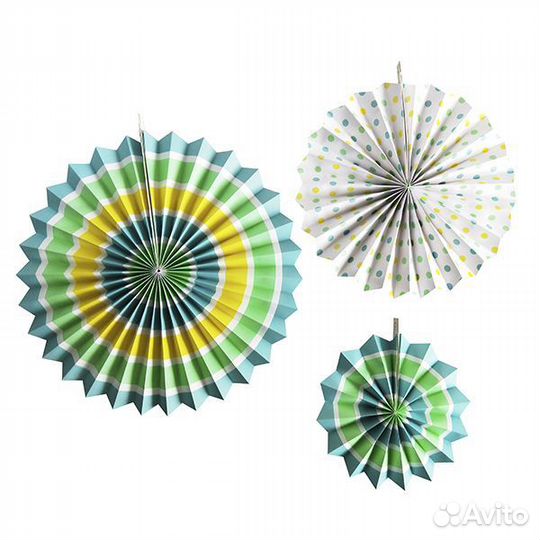 Набор бумажных фантов Голубое ассорти 3 шт