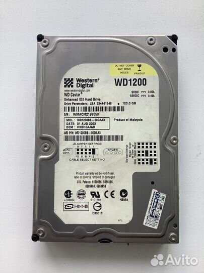 Жесткий диск IDE WD 120 Gb