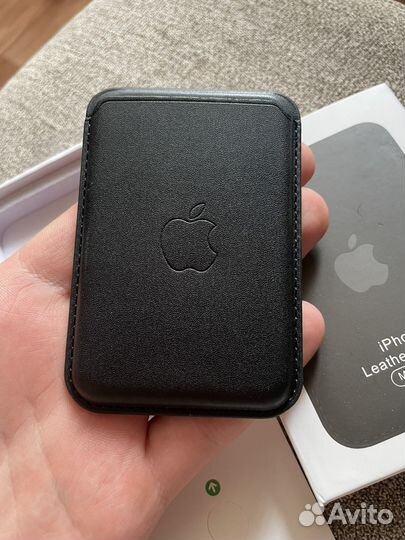 Кошелек Leather Wallet MagSafe (черный)