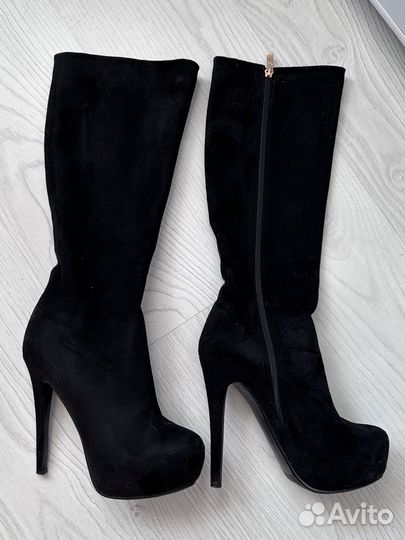 Сапоги замшевые осень весна женские 37