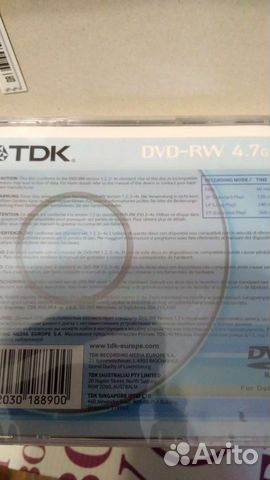 Dvd-RW диски TDK новые