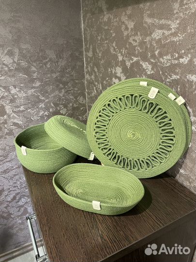 Набор для кухни из хлопкового шнура