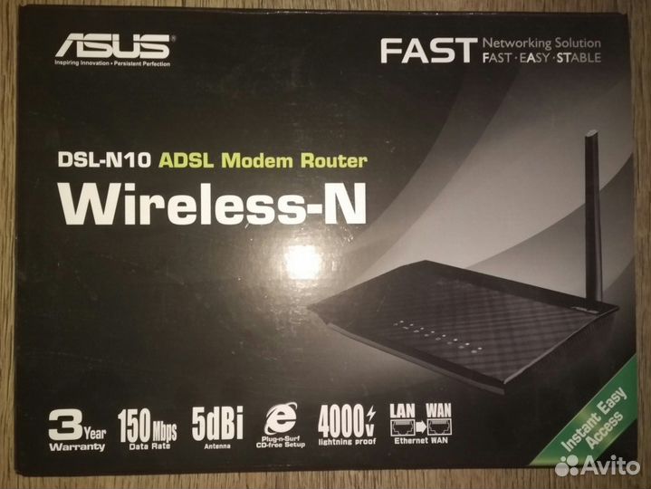 Adsl Wi-Fi Router asus DSL-N10