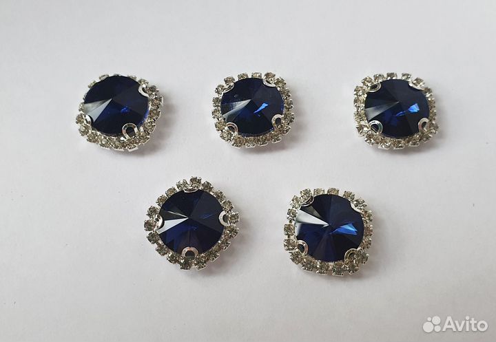 Кабошон - украшение со стразами, пришивное 