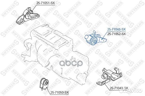 Подушка двс задняя Mazda 323 BJ 1.3i-2.0i 98