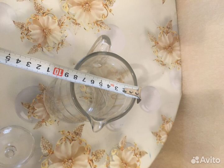 Хрустальный кувшин с крышкой Bohemia СССР