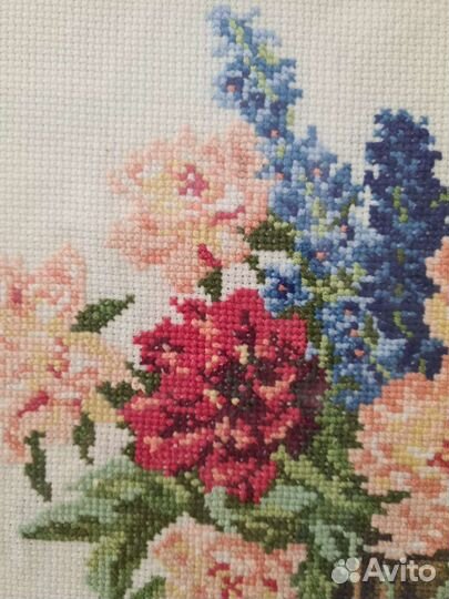 Картина вышивка крестом цветы