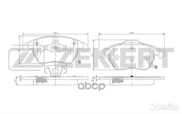 Колодки торм. диск. передн. Audi A1 11- Citroe