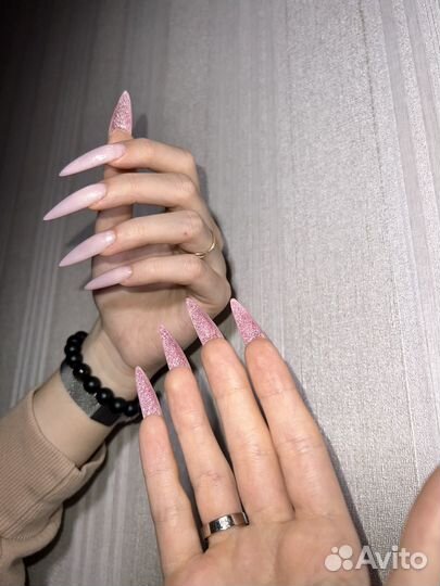 Маникюр наращивание ногтей