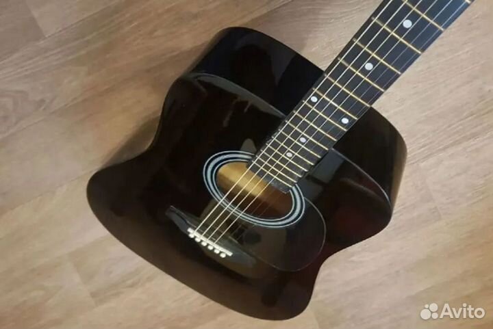 Акустическая гитара Fabio 41 дюйм черная новая