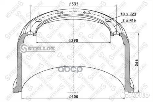 85-00012-SX торм. барабан 400x200/212 H266