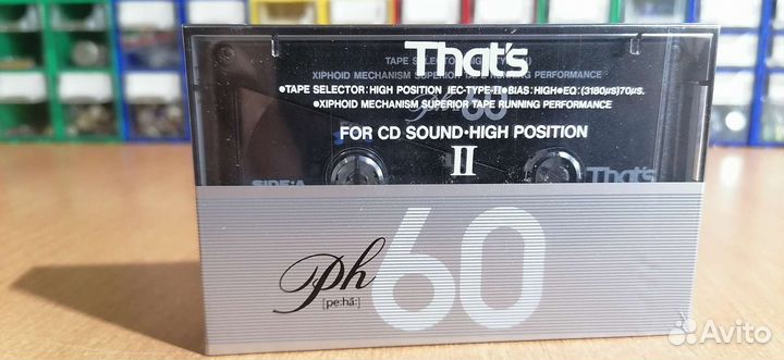 Аудиокассета новая That's ph II 60