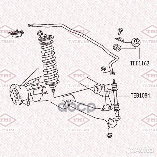 Втулка стабилизатора заднего с кронштейном merc